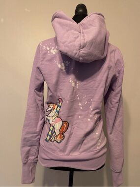 Primp Splatter Purple Unicorn Hoodie